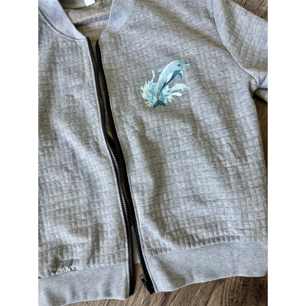 Dolphin Waffle/Bubble Stitched Full Zip Jacket - Ladies XL Fits More M/Lg - Picture 3 of 6